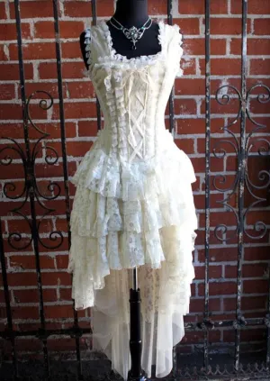 PARIS CABARET DRESS - IVORY TAFFETA