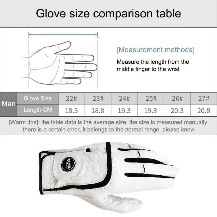 PGM Golf Sheepskin Breathable Non-slip Single Gloves for Men (Color:Right Hand Size:23)