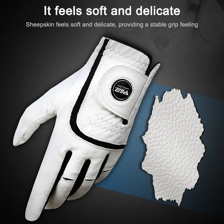 PGM Golf Sheepskin Breathable Non-slip Single Gloves for Men (Color:Right Hand Size:23)