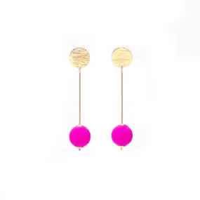 Pin Ball Earrings Pink