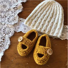 Princess Nova Beanie & Shoes Knitting Pattern - 8Ply (BC77)