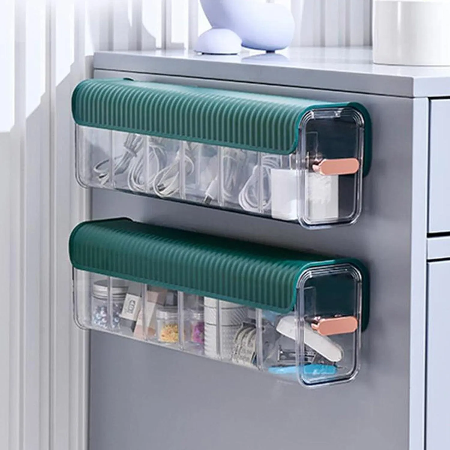 Quirk Drawer Underwear Organizer Divider, Wall Mount 5 Cell Drawer Storage Boxes and Acrylic Organizers for Lingerie, Socks, Ties, Data Cable, Spices Organization and Storage.