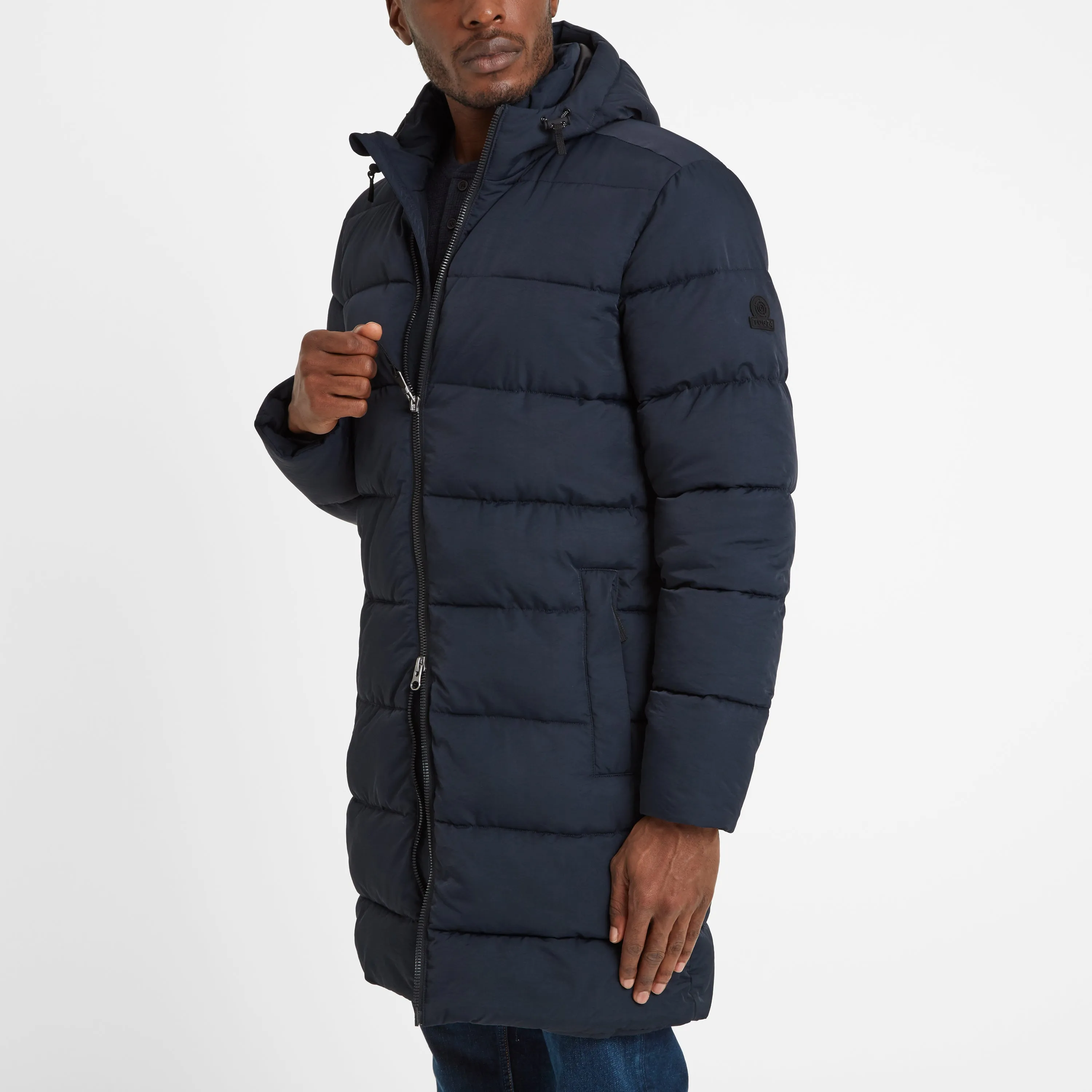 Radley Mens Padded Long Jacket - Dark Indigo