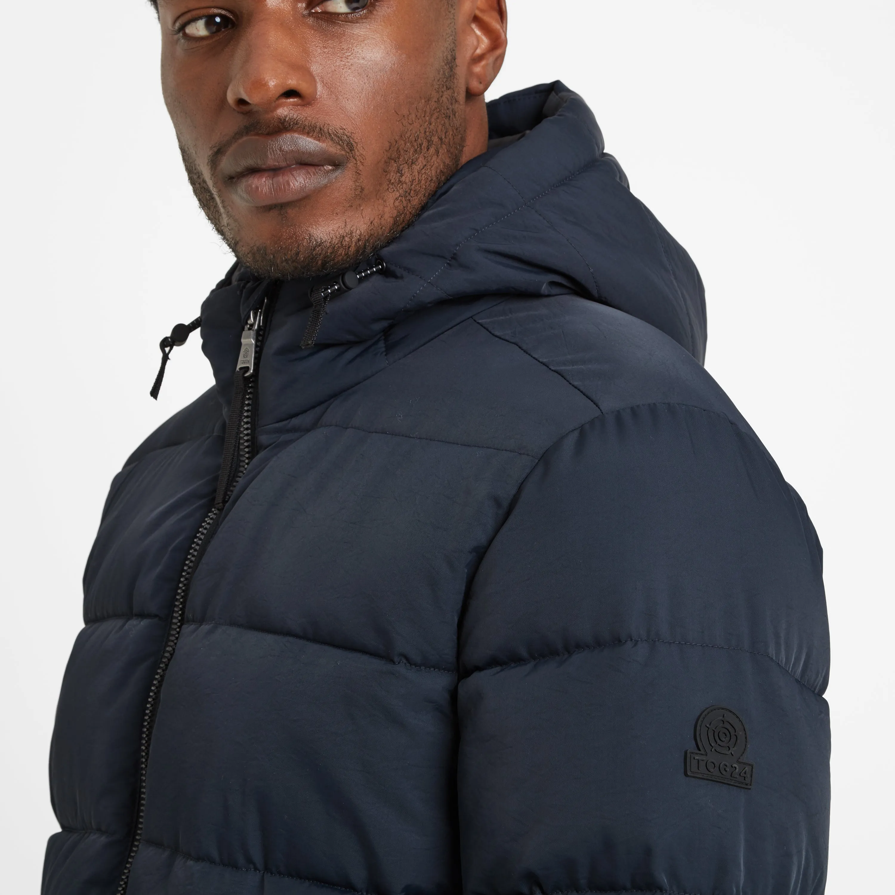 Radley Mens Padded Long Jacket - Dark Indigo