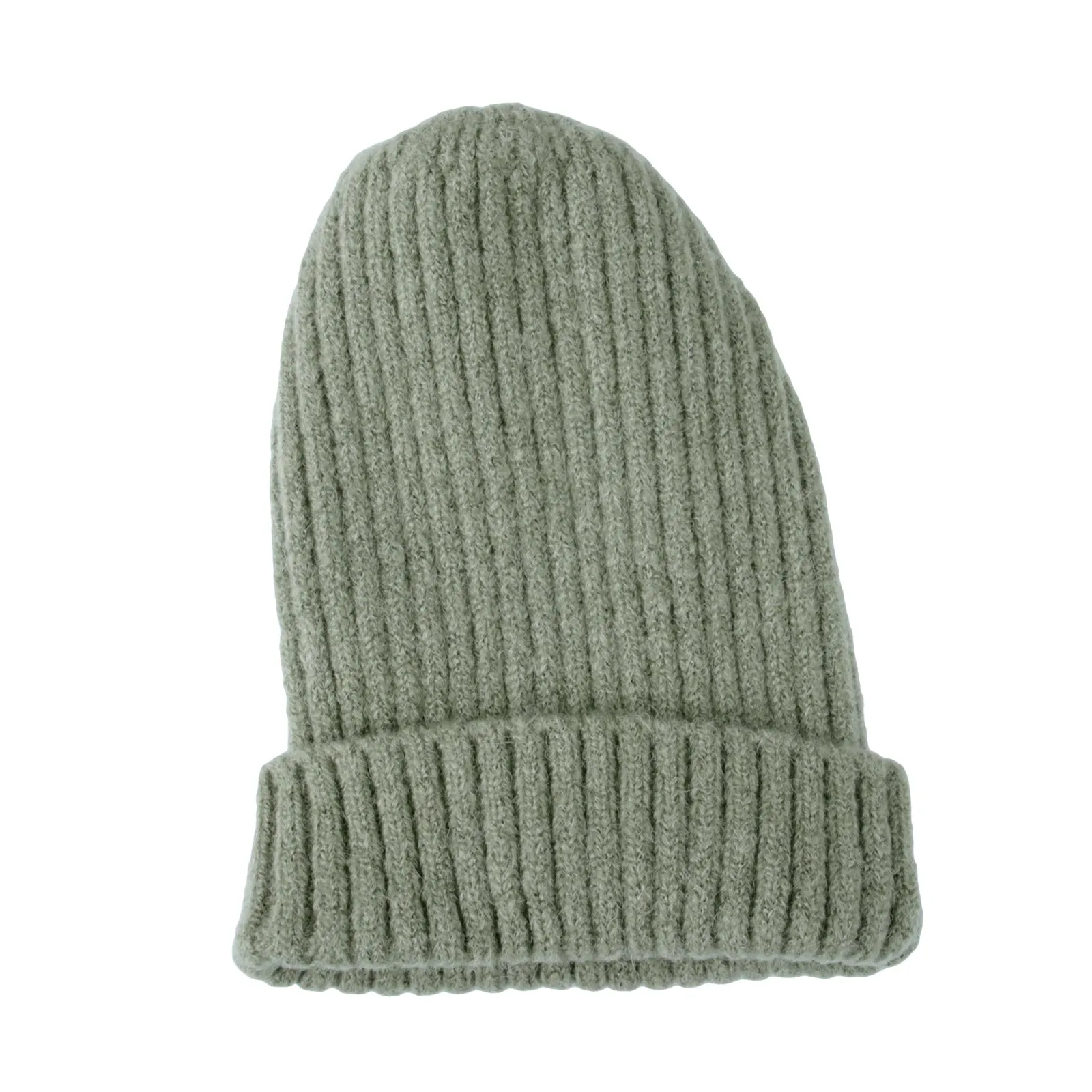 Ribbed Knit Beanie Classic Plain Warm Cuff Daily Cap XZ50075