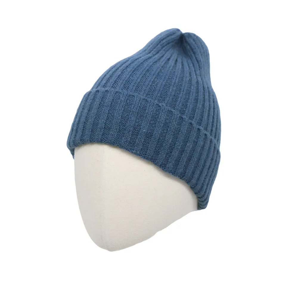 Ribbed Knit Beanie Classic Plain Warm Cuff Daily Cap XZ50075