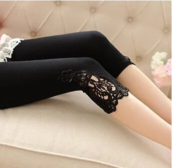 S- 7XL plus size leggings women leggings lace decoration white leggings size 7XL 6XL 5xl 4xl 3xl xxl xl L M S custom made