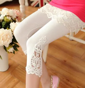 S- 7XL plus size leggings women leggings lace decoration white leggings size 7XL 6XL 5xl 4xl 3xl xxl xl L M S custom made