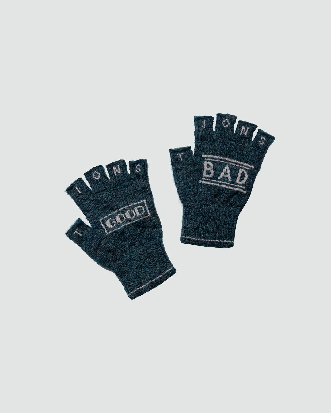 SGSB REVERSIBLE FINGERLESS GLOVES .10【HEATHER BLUE】