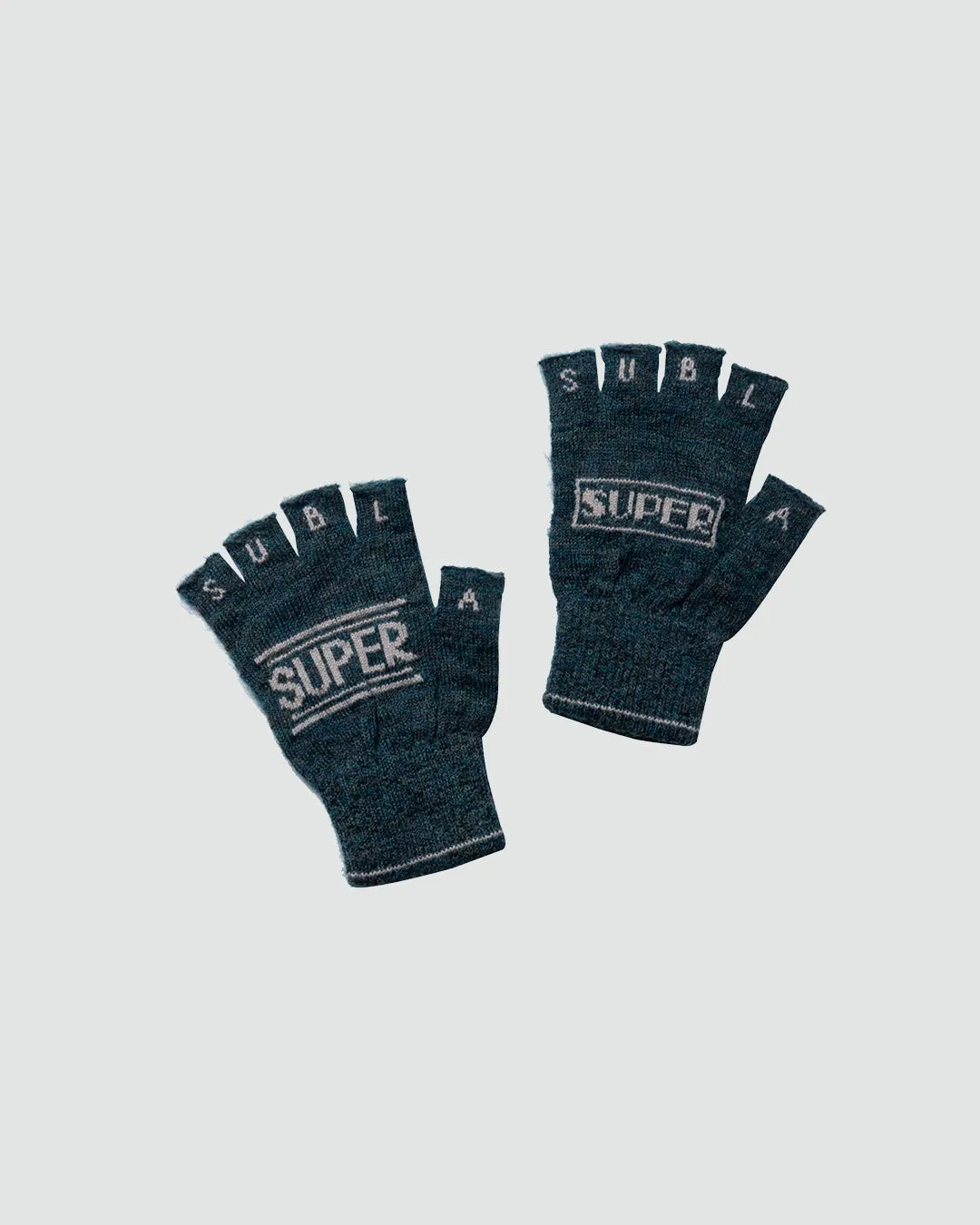 SGSB REVERSIBLE FINGERLESS GLOVES .10【HEATHER BLUE】