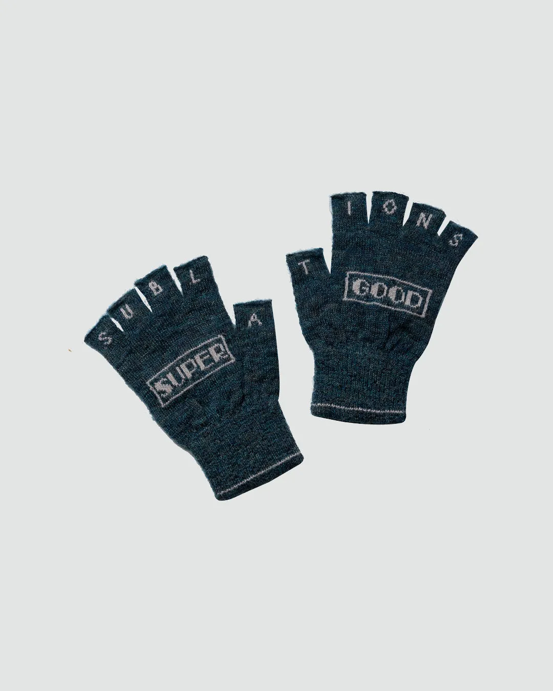 SGSB REVERSIBLE FINGERLESS GLOVES .10【HEATHER BLUE】