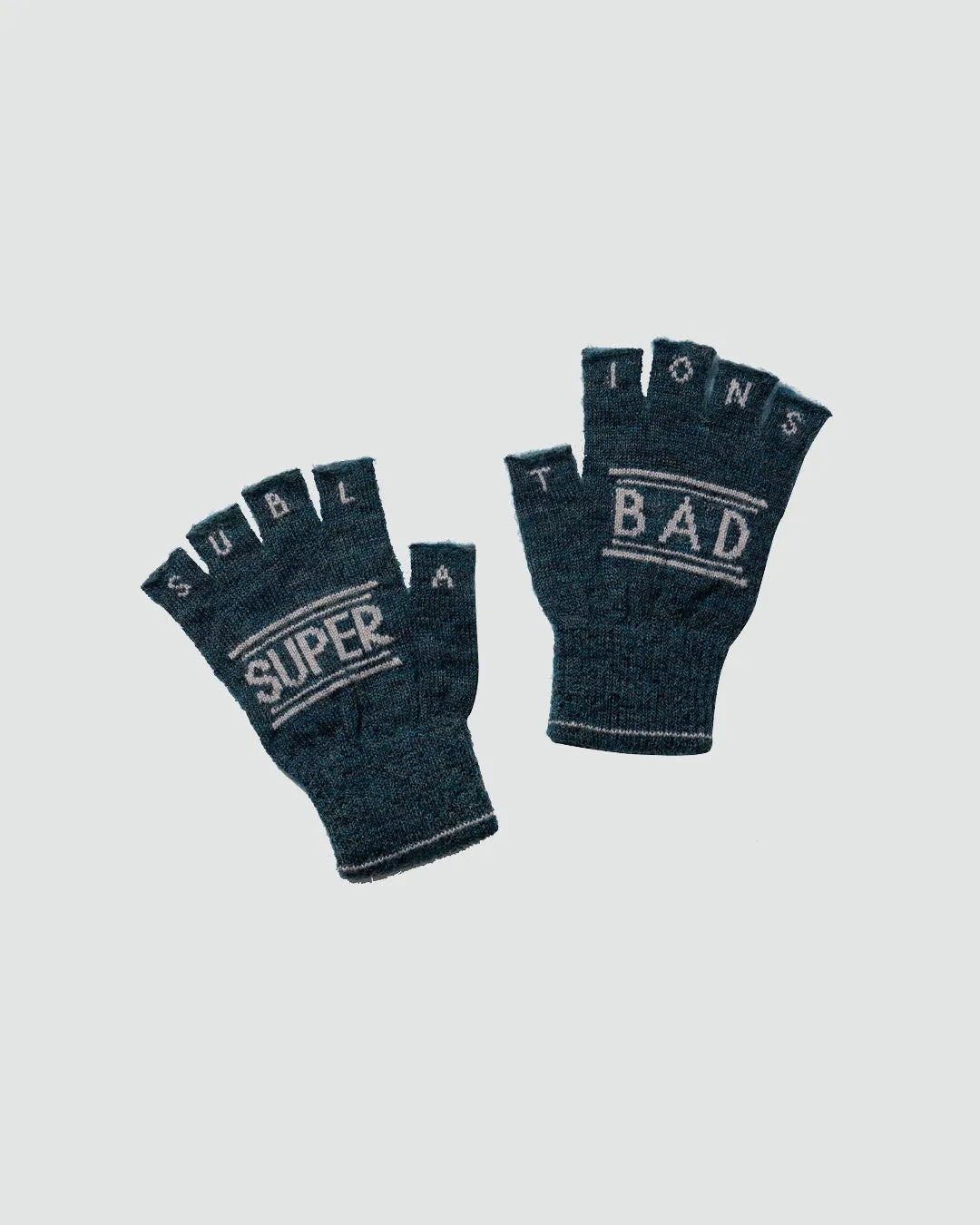 SGSB REVERSIBLE FINGERLESS GLOVES .10【HEATHER BLUE】