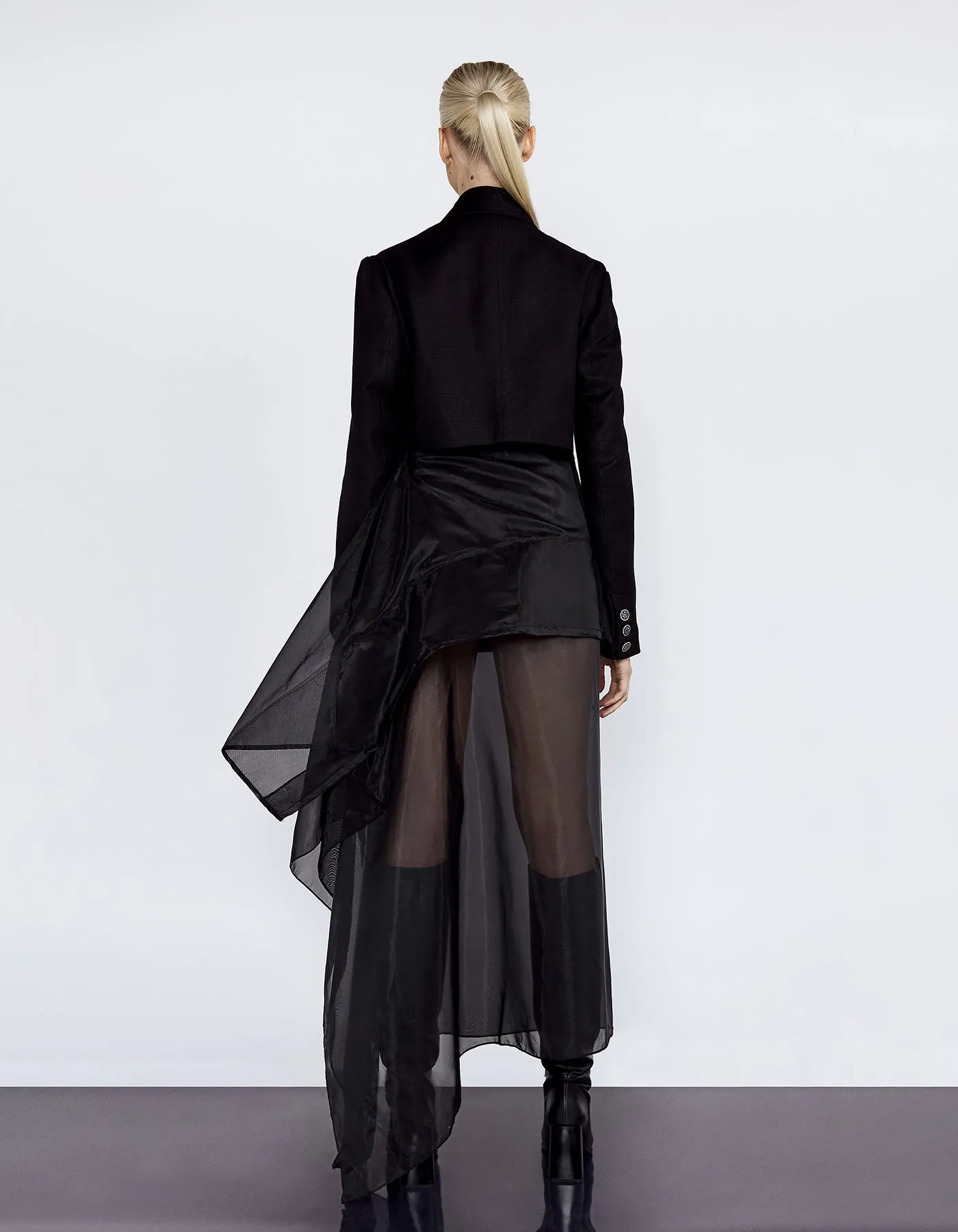 Silk Organza Leyered Wrap Skirt