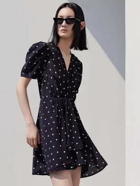 Silk Polka Dot Dress