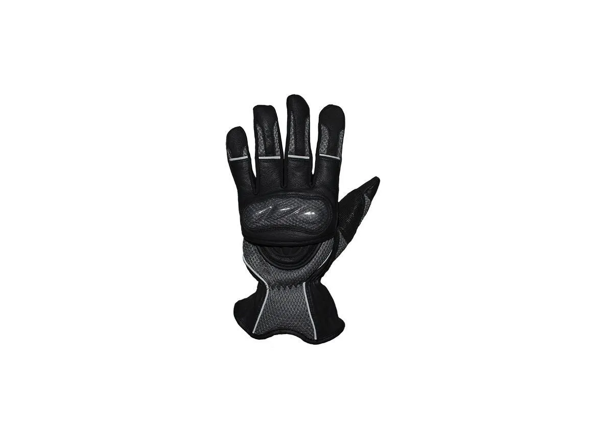 Silver Leather Riding Gloves, GLZ107-DL