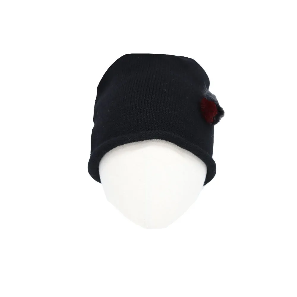 Slouchy Knit Beanie Pom Winter Skull Cap Adjustable Women Hat AC51485