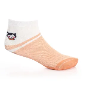 Socks For Girl - Simple, Elegant -Orange & White