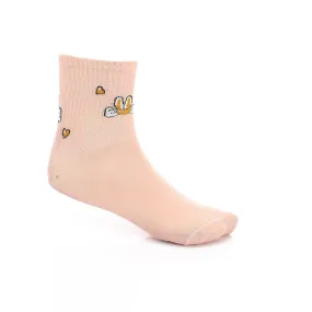 Socks For Girl - Simple, Elegant -Rose