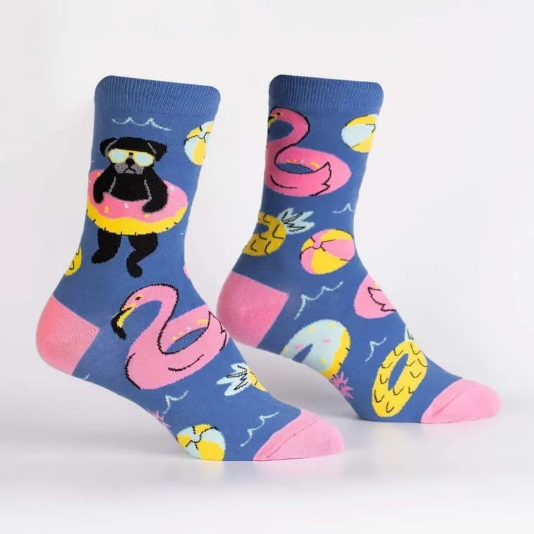 Summer Puggin' Women's Crew Socks