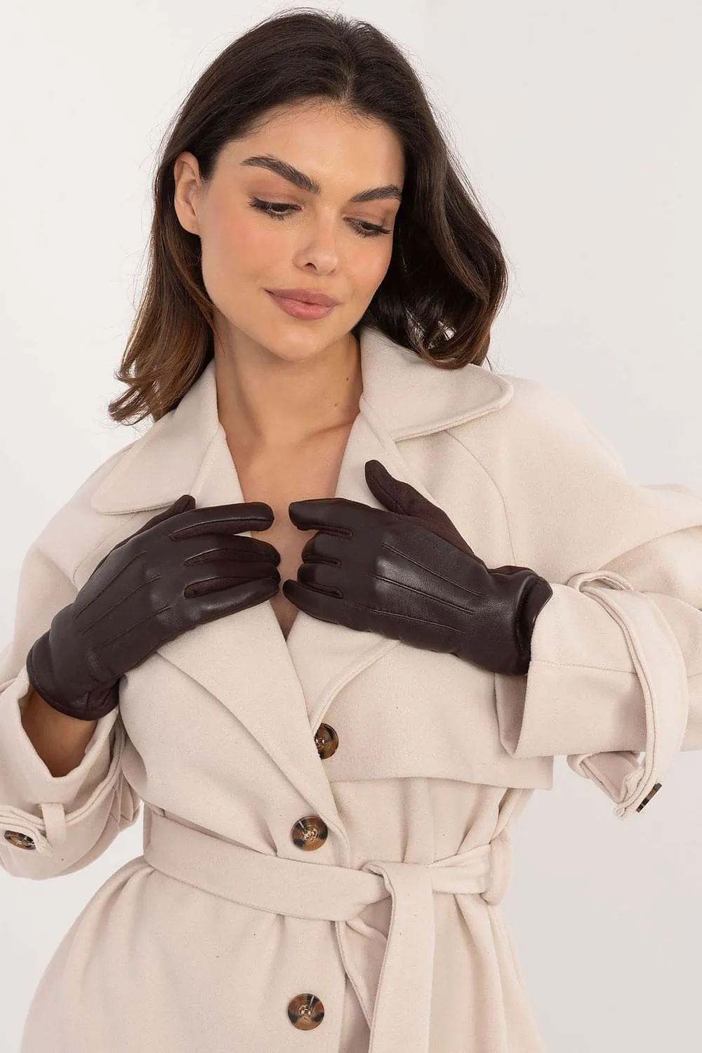 TEEK - Flowers Finger Lined Pleats Gloves