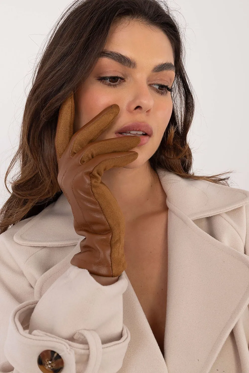 TEEK - Flowers Finger Lined Pleats Gloves