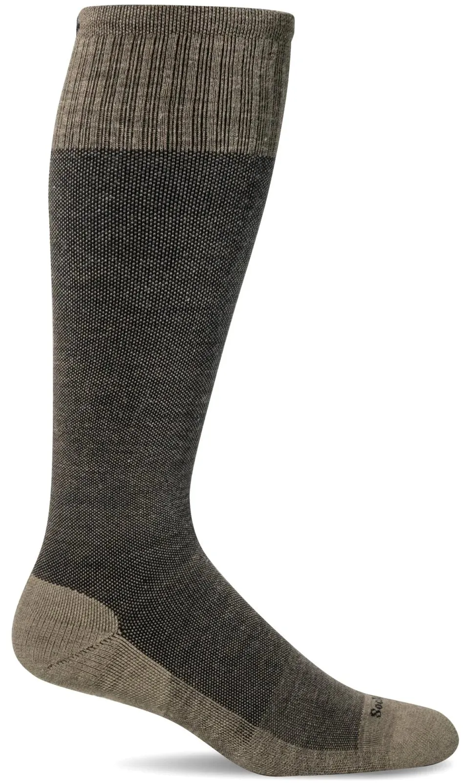 The Basic Men's Bamboo/Merino Moderate Compression Socks in Khaki or Charcoal