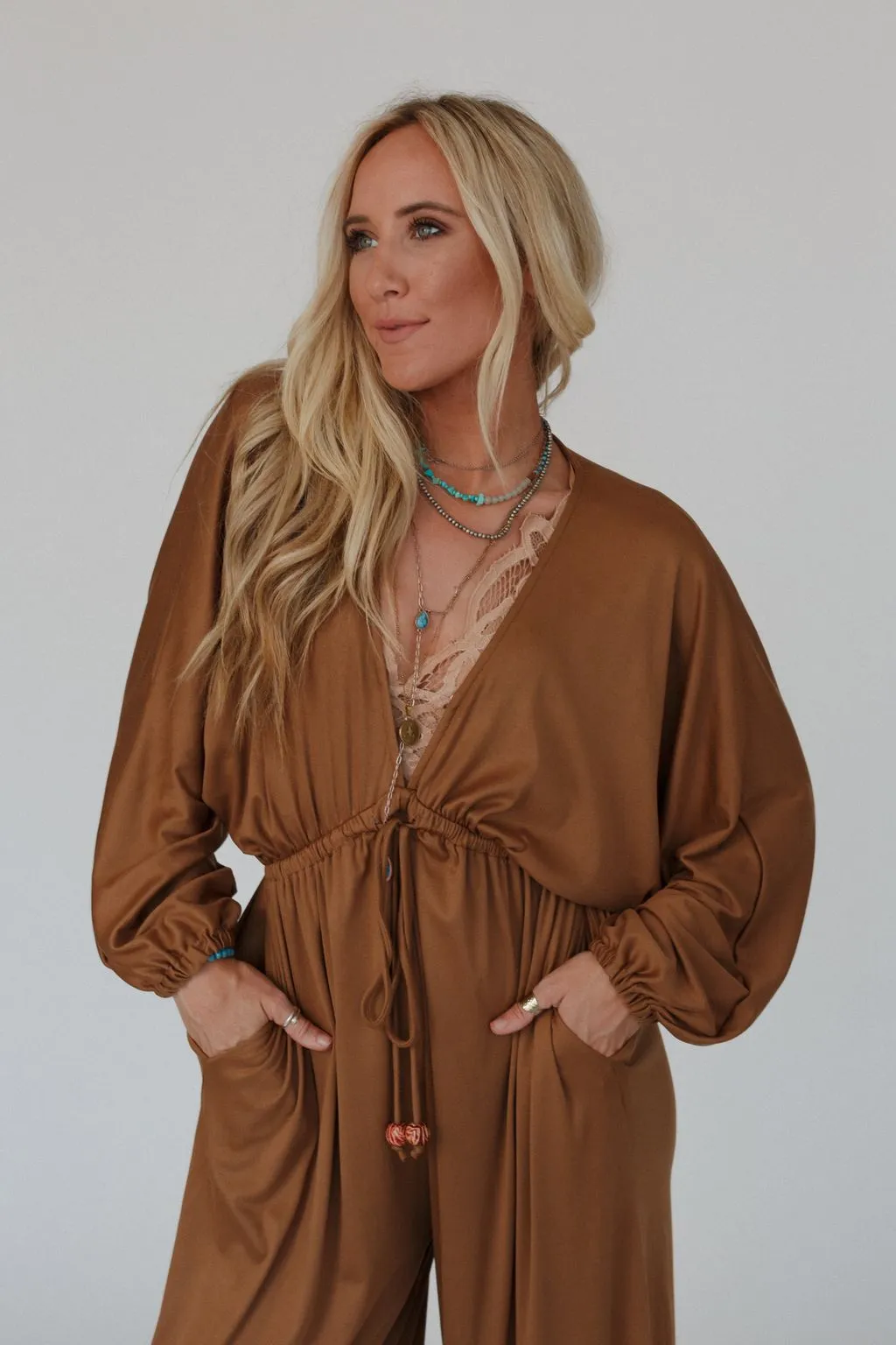 The Nest Roaming Dream Jumpsuit - Chestnut