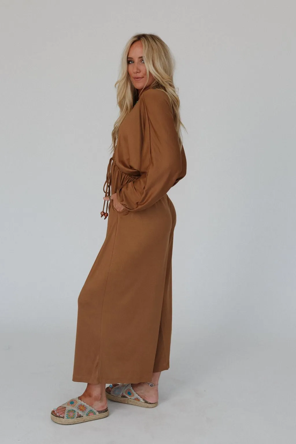 The Nest Roaming Dream Jumpsuit - Chestnut