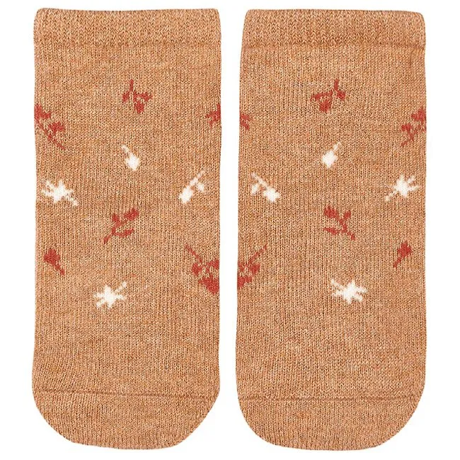 Toshi Organic Baby Socks Jaquard Maple Leaves