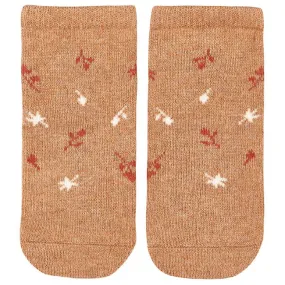 Toshi Organic Baby Socks Jaquard Maple Leaves