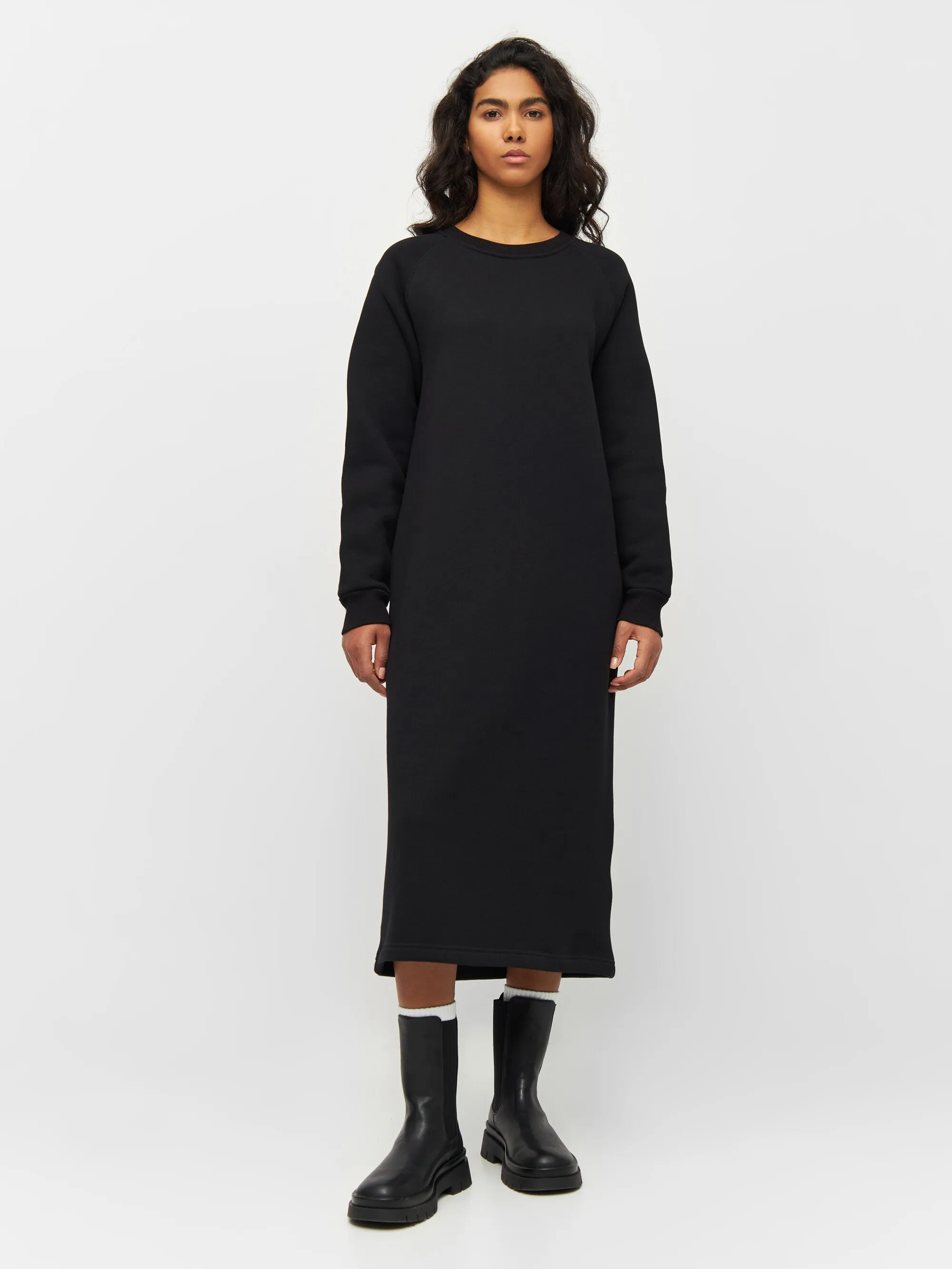 Twill sweat dress - Black Jet