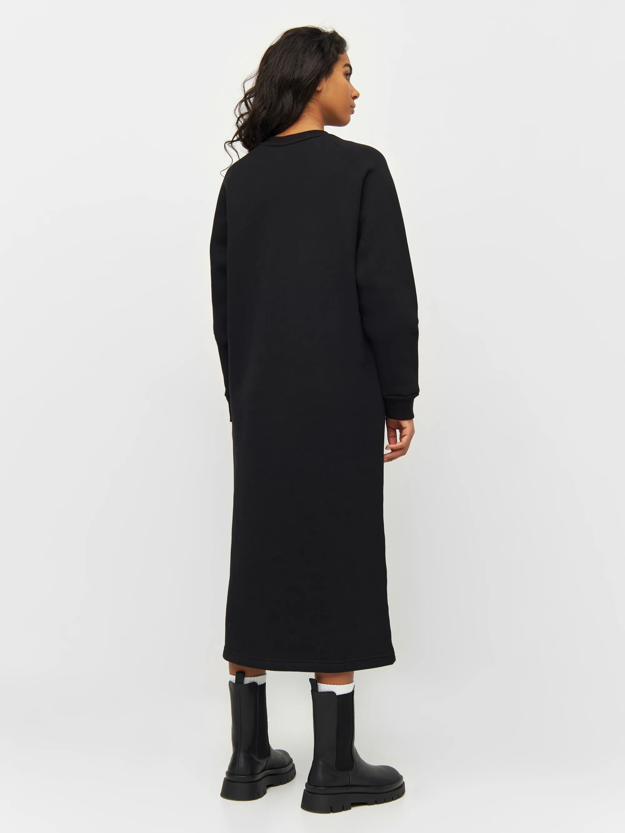 Twill sweat dress - Black Jet