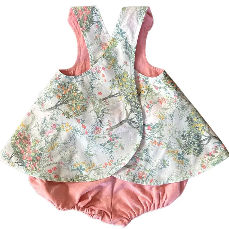 Unicorn Apron Wrap Dress with Bloomers