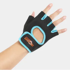 Unisex Half Finger Gloves Outdoors Riding Non-slip Breathable Sports Gloves, Size: S, Plamar: 16*12*3.0cm(Blue)