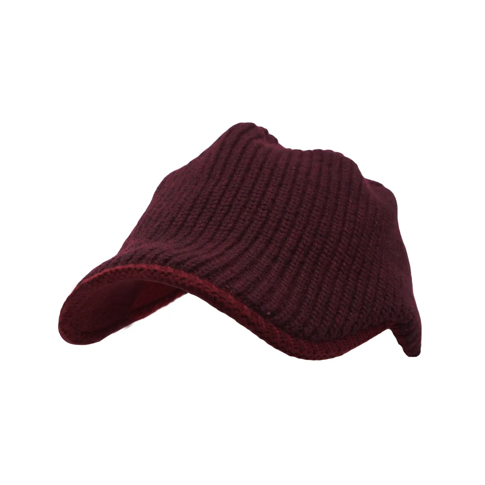 Winter Visor Knit Beanie Hat Warm Chunky Skull Cap DW31369