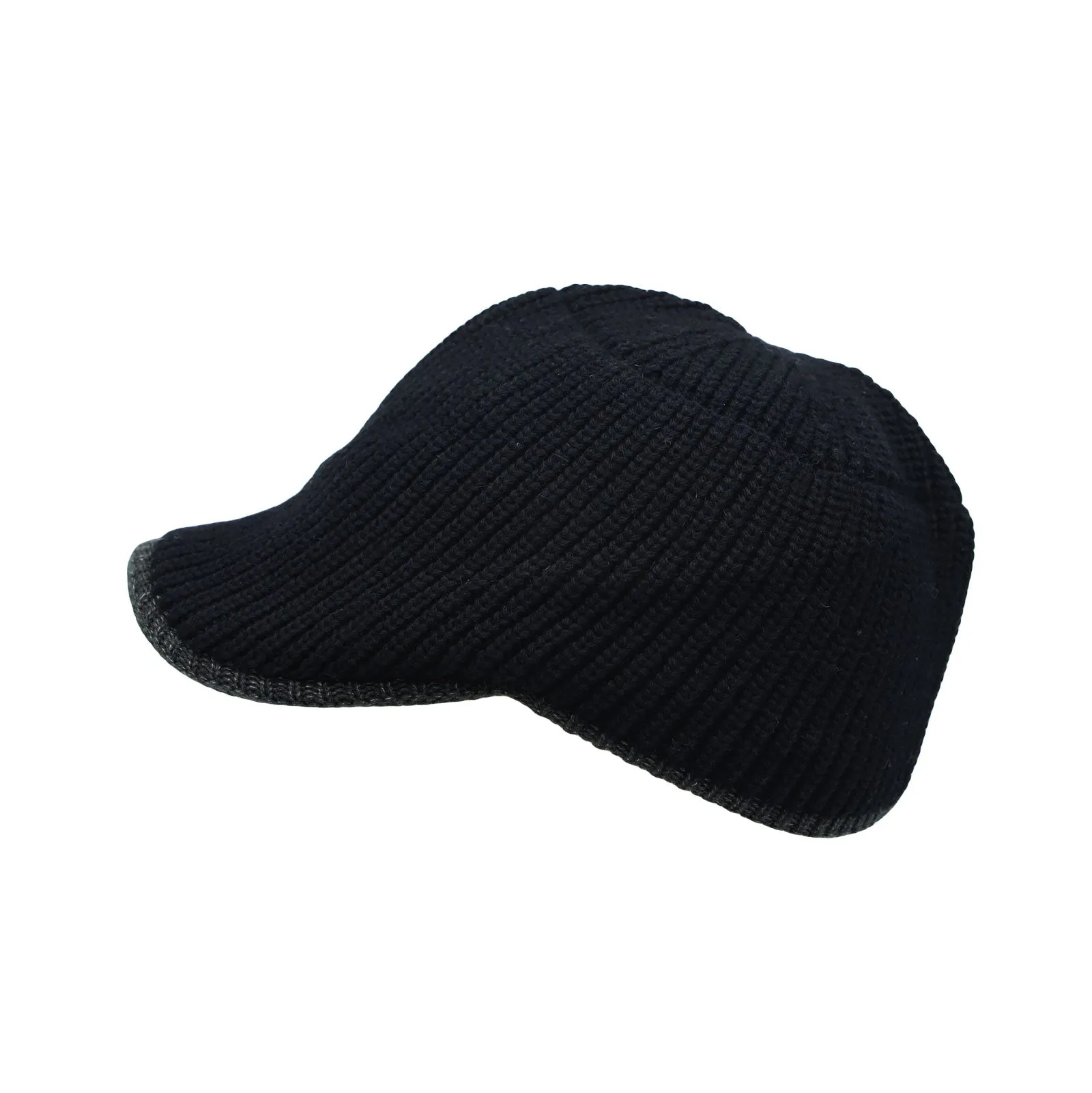 Winter Visor Knit Beanie Hat Warm Chunky Skull Cap DW31369