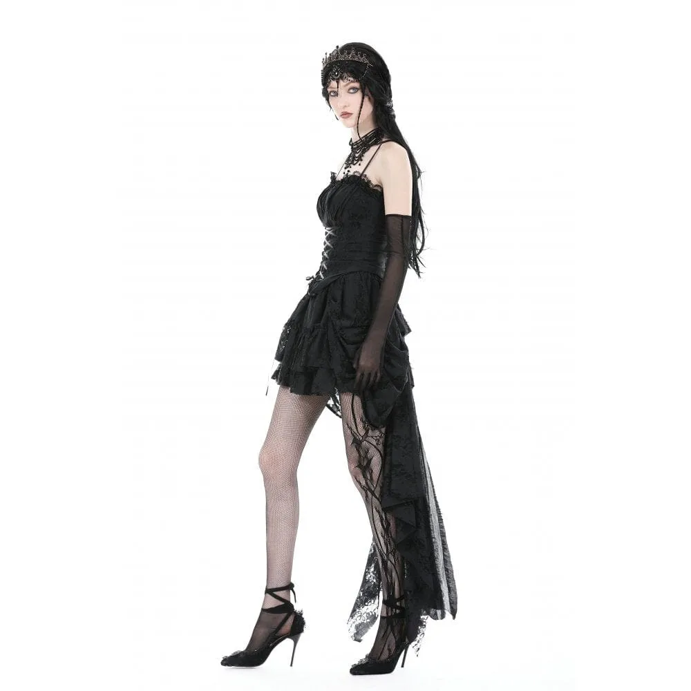 Women's Gothic Layered Unedged High-low Skirt