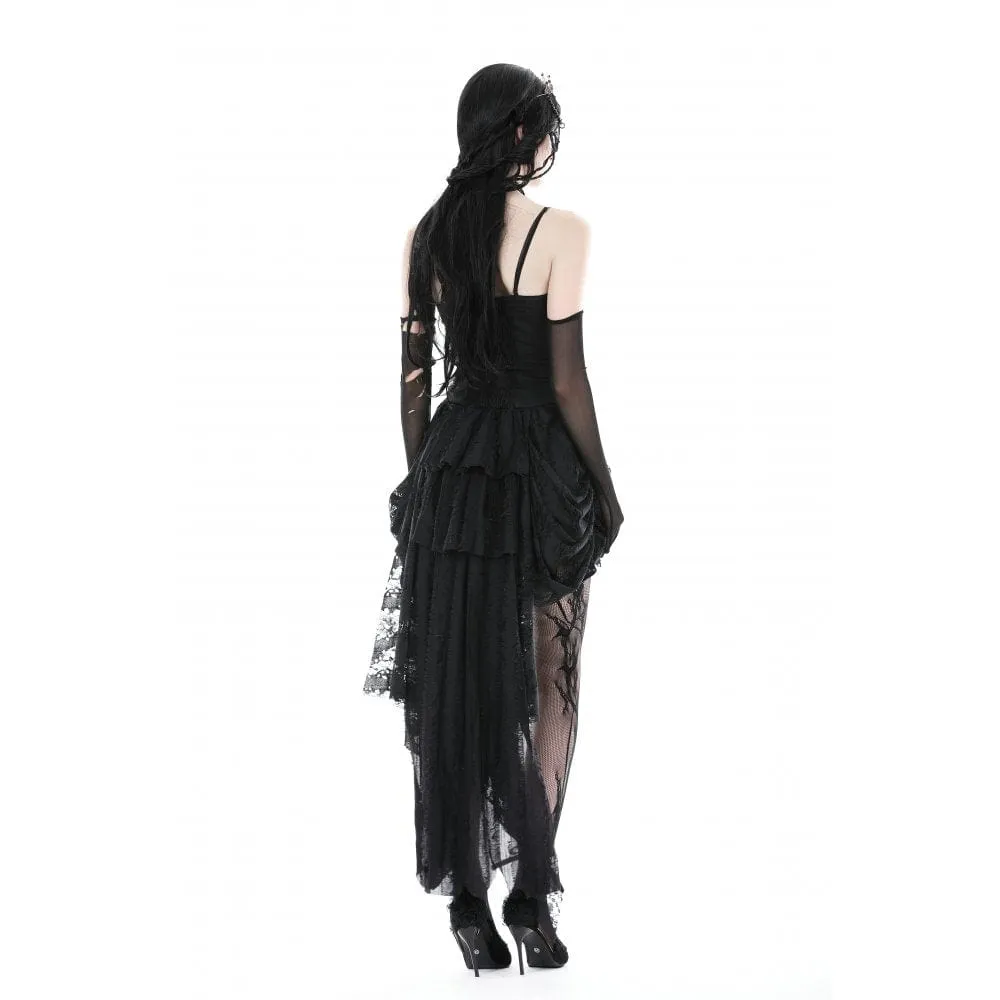 Women's Gothic Layered Unedged High-low Skirt