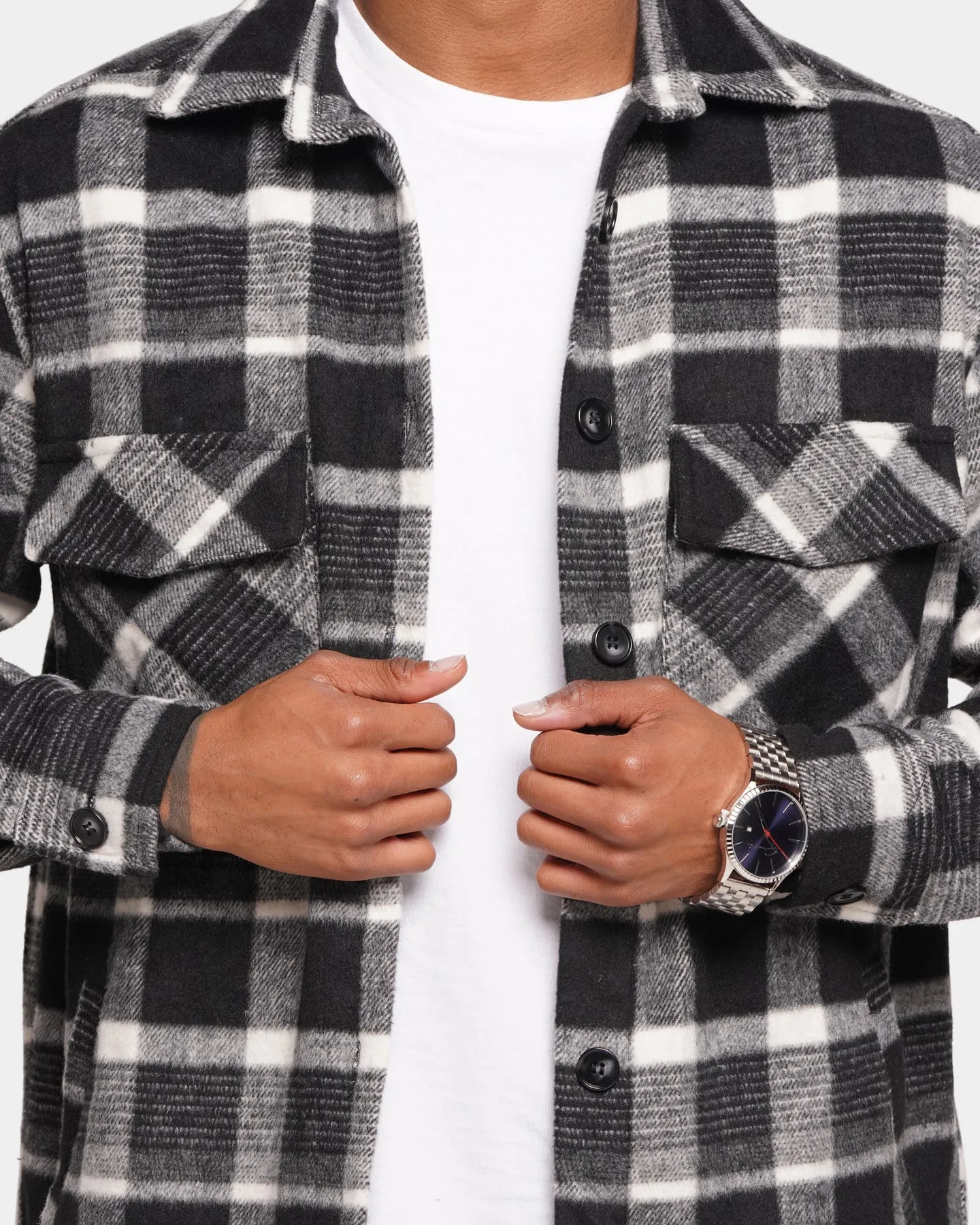 XXIII Zahid Flannel Shirt Black/White