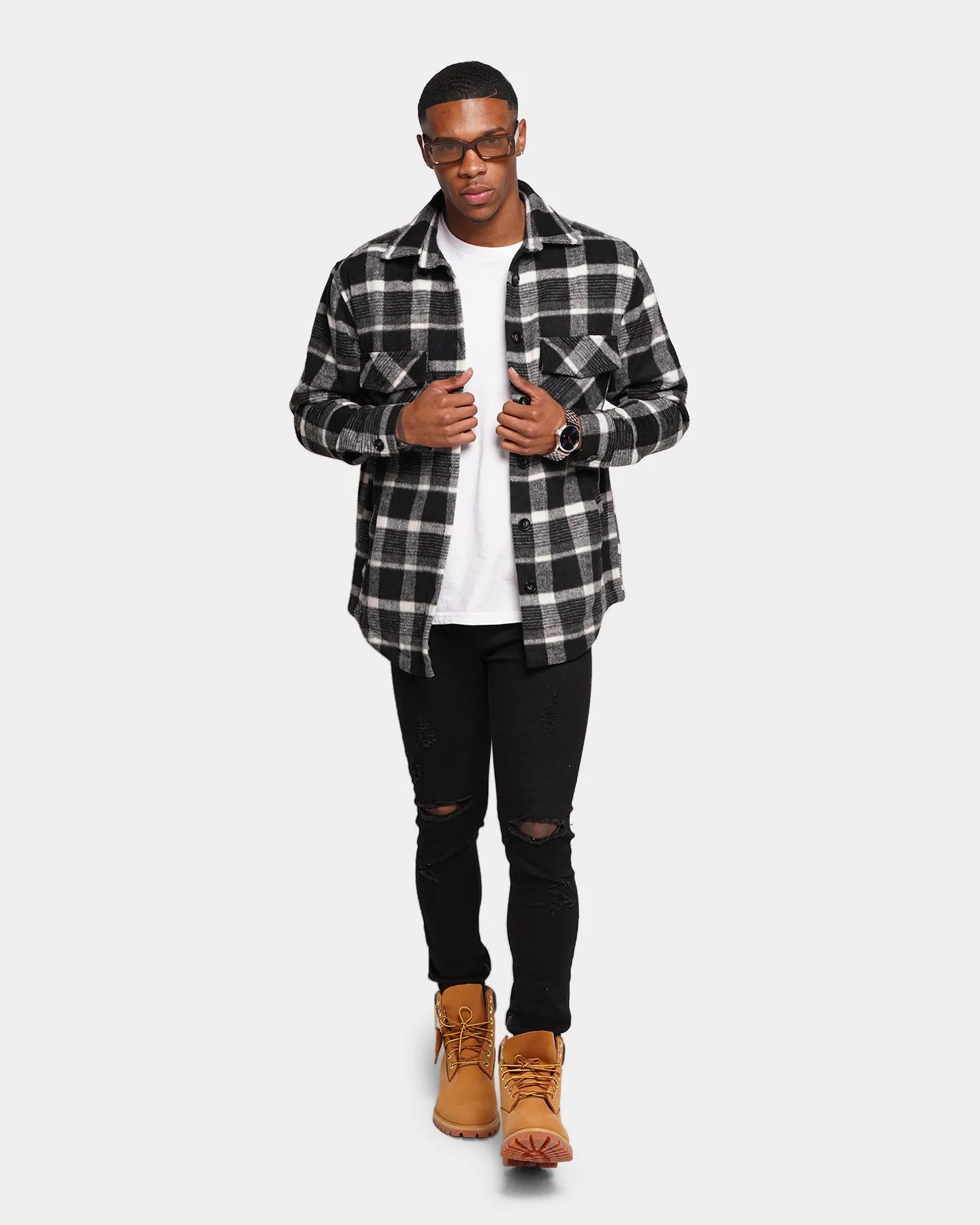 XXIII Zahid Flannel Shirt Black/White