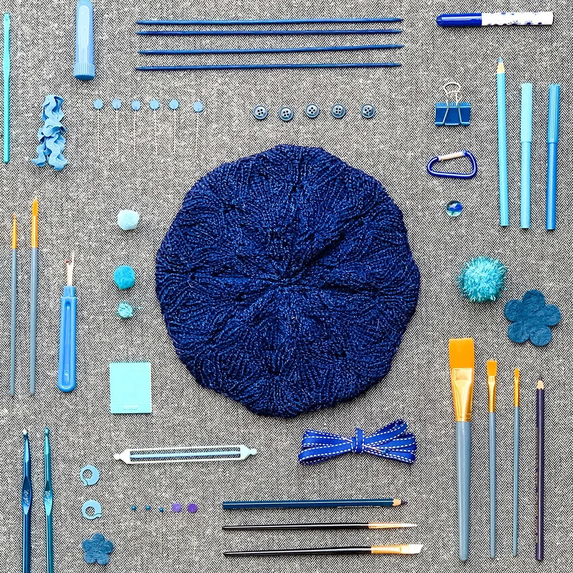 Year of Gifts Kit - October Delphinium Beret